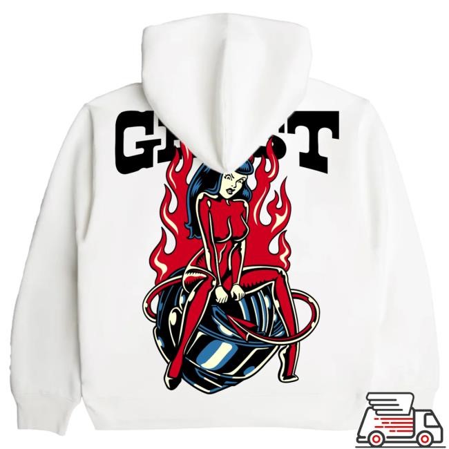Official Ghost Racing Ghost Girl Red Tshirt - White