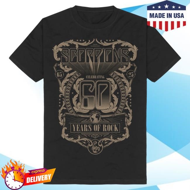 Official Scorpions Store Merch 60 Years of Rock New Shirt