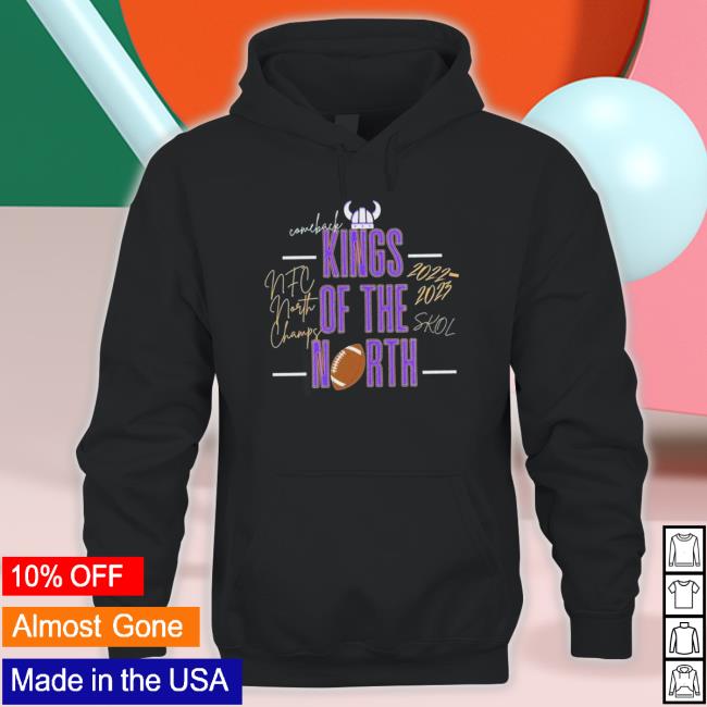 Official Minnesota Vikings King of the North 2022-2023 NFC North Champs Skol Sweatshirt