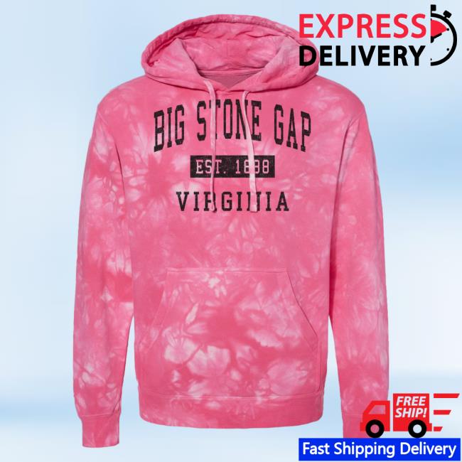 Official Hometown Apparel Clothing Merch Big Stone Gap Virginia Classic Established 1888 Tie-Dye Hoody S - 5XL Tie Dye Pink / Navy