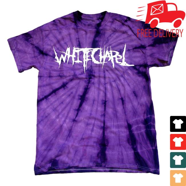 Whitechapel Merch Logo Spider Purple Tie Dye Tee Shirt