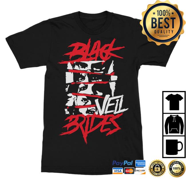 Official Black Veil Brides Merch Store Black Veil Brides Faces Popover Shirt Black Veil Brides Clothing Shop