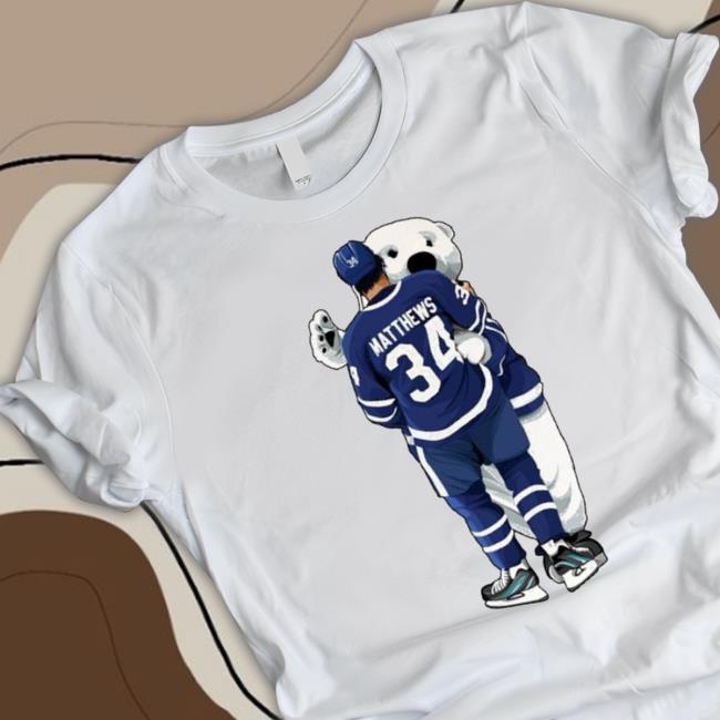 Matthews Hug Carlton The Bear Toronto Maple Leafs Sweatshirt