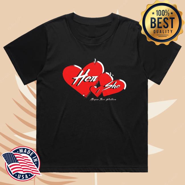 Official Megan Thee Stallion Merch Store Her/She Hearts Hot Shirt Megan Thee Stallion Clothing Shop MeganTheeStallion