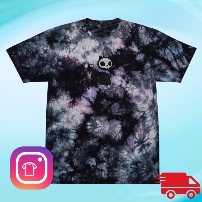 Official Yujin Clothing Skull Cat Tie Dye Shirt Milky Way Tie-Dye