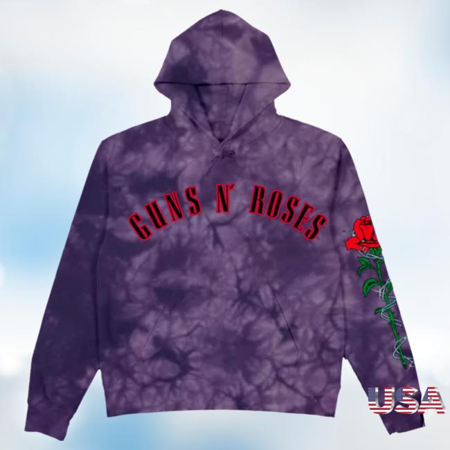 Official Gnr Merch Store Gn'r Purple Tie Dye Hoodies Gnrmerch