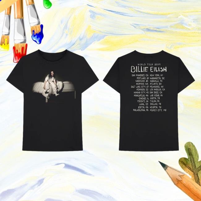 Official Billie Eilish Merch Store Billie Eilish Black Tour Date Attractive Shirt Billie Eilish Apparel Clothing Shop BillieEilish