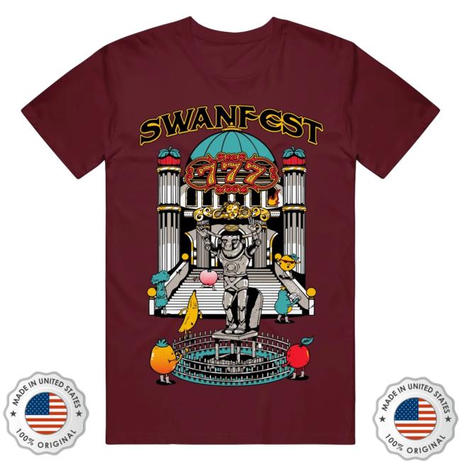 Official Dance Gavin Dance Band Merch Swanfest Rocky Gavin Burgundy Shirts DanceGavinDance