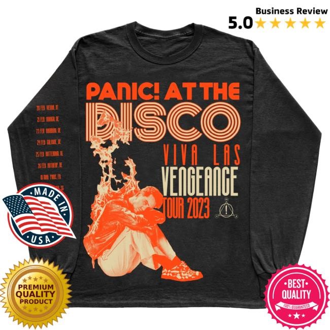 Eu/Uk Flame Tour Long Sleeve Shirt Panic! At The Disco Store