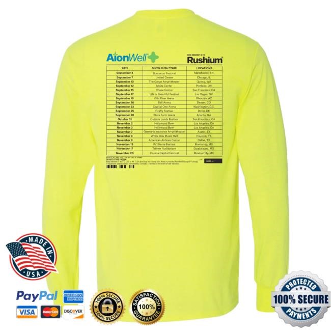 Official Tame Impala Clothing Merch Tame Impala Rushium Bottle 2021 Long Sleeve Shirt 2024 [DAYGLO]