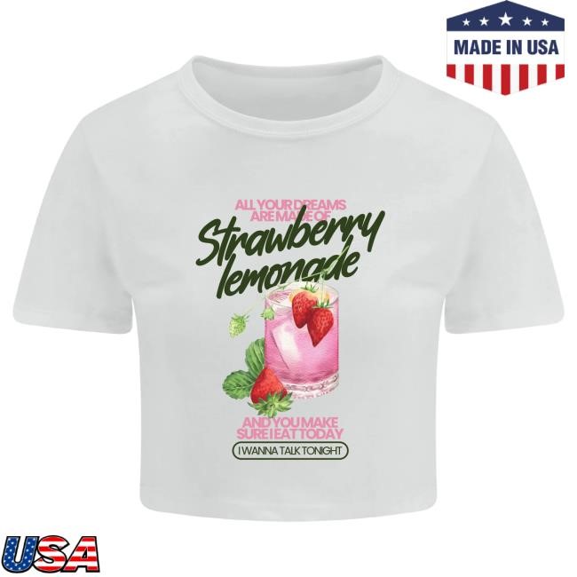 Official Day Of The Moon Store Shop Strawberry Lemonade Crop Hot Shirt