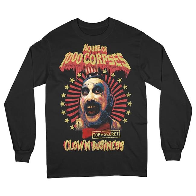 Official Rob Zombie Merch Store Top Secret Clown Business LongSleeve