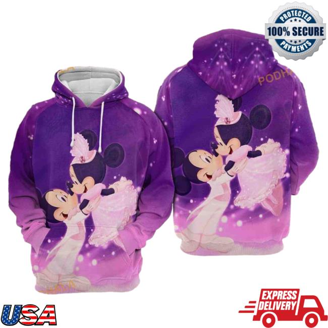 Mickey And Minnie Mouse Disney Wedding Over Print 3D Shirt 2023