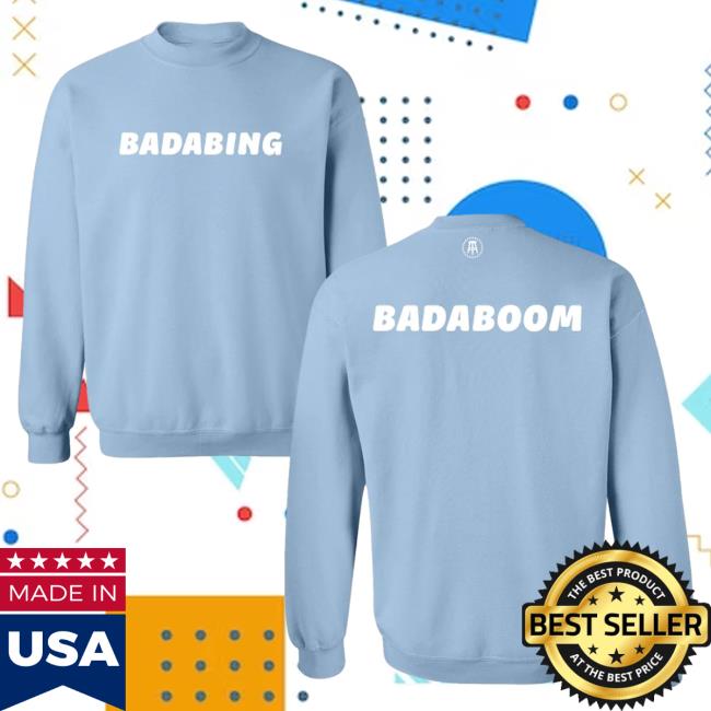 Official Barstool Huskies Merch Store Barstool Sports BADABING Hoodie Light Blue Barstoolhuskies Apparel Clothing Shop