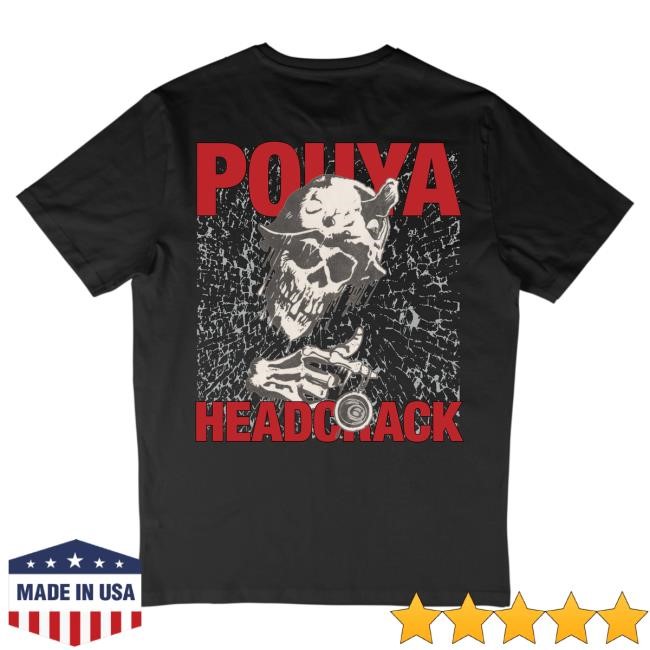 Official Pouya Merch Store Shop Pouya Headcrack Popover Shirt - Black