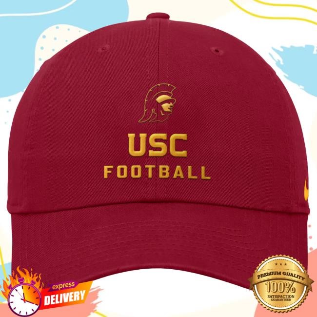 USC Trojans Nike Cardinal Football Tommy Head Club Unstructured Adjustable Hat Hat USC Bookstores Official