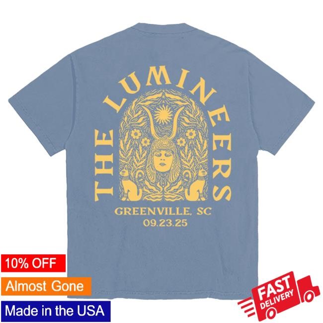 Official Lumineers Store The Lumineers Automatic September 23rd Greenville Event Tshirt