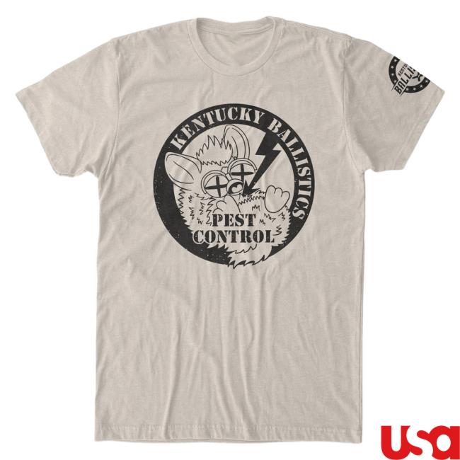Official Kentucky Ballistics Merch Bunker Branding Kentucky Ballistics KB Pest Control T-Shirt Sand BunkerBranding KentuckyBallistics