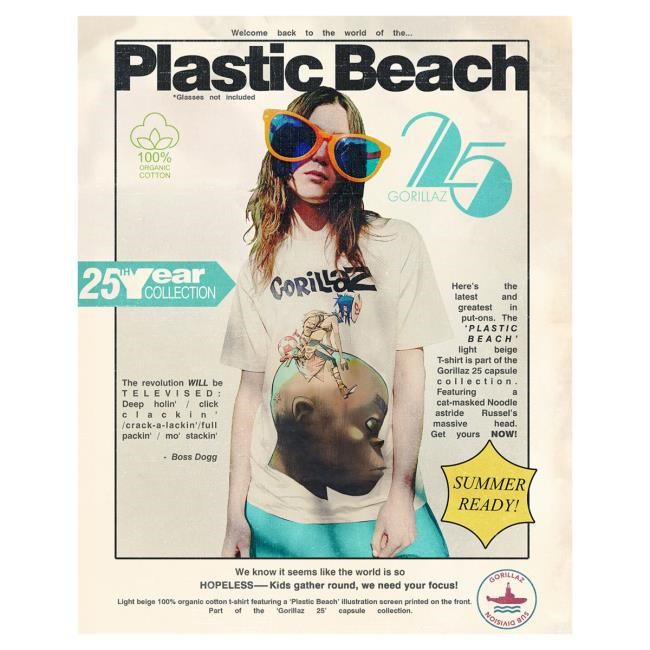 Official Gorillaz Merch Store Shop Gorillaz Plastic Beach Top Shirt