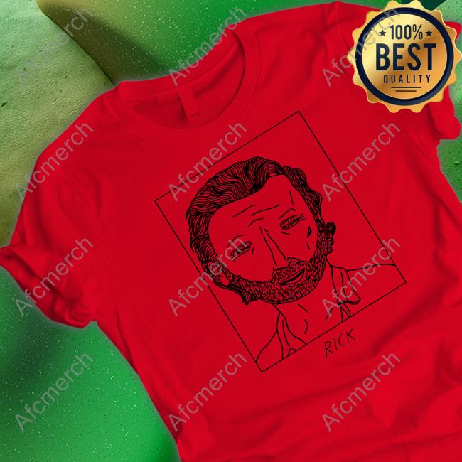 Badly Drawn Celebs Shop Badly Drawn Rick Grimes Walking Dead Long Sleeve Tee Shirt Ricksprickk