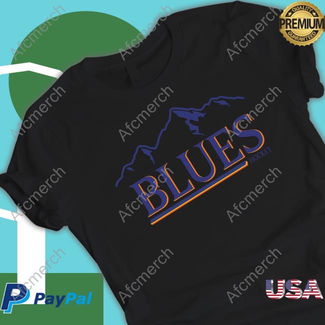 Official Blues Buzz Vintage Mountain Blues Hockey Tee