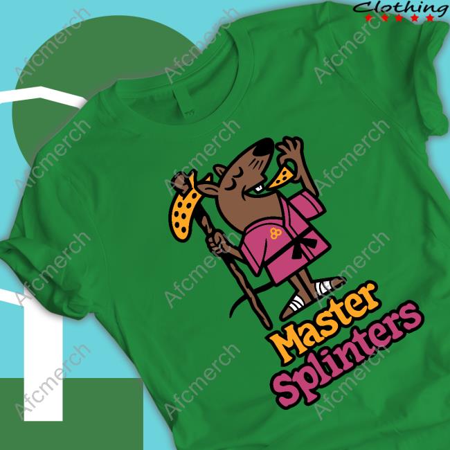 Official Master Splinters Pizza Tee Shirt Tmnt Ninja Turtles