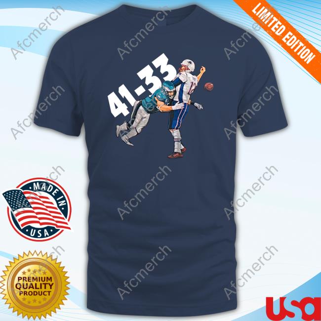 Official Erock Eagles Tom Brady Philadelphia Eagles Beat New England Patriots 41-33 To Win Super Bowl Lii Tee