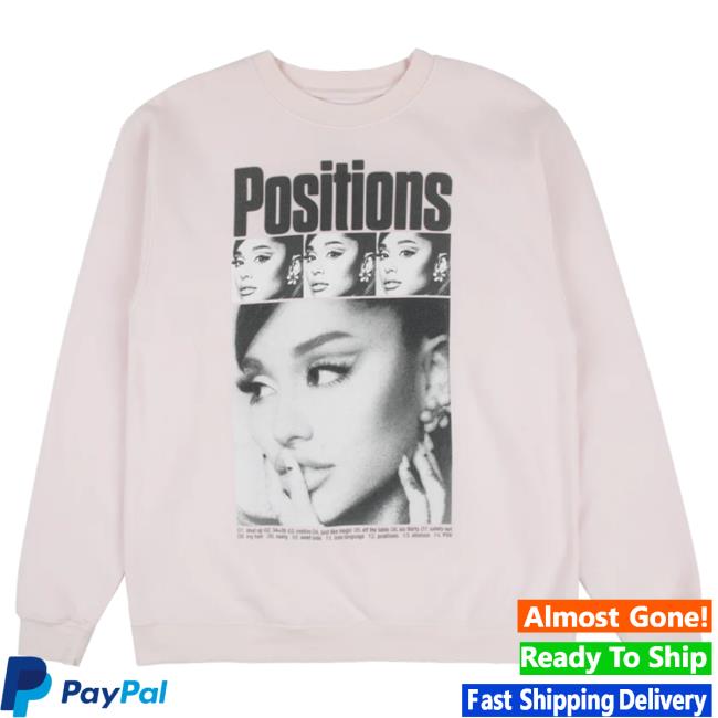 Official Ariana Grande Merch Store Ariana Grande positions rewind pink Sweatshirt Ariana Grande Apparel Clothing Shop ArianaGrande