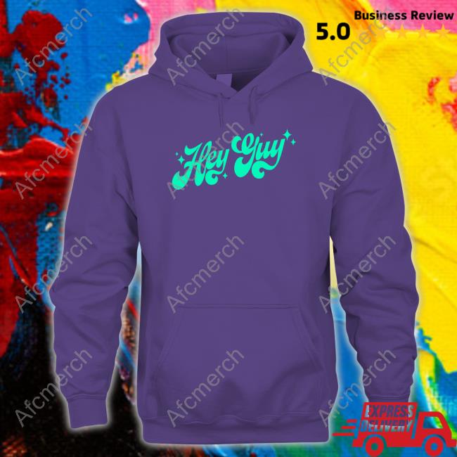 Official Drew Gooden Merch Hey Guy Purple Hoodie