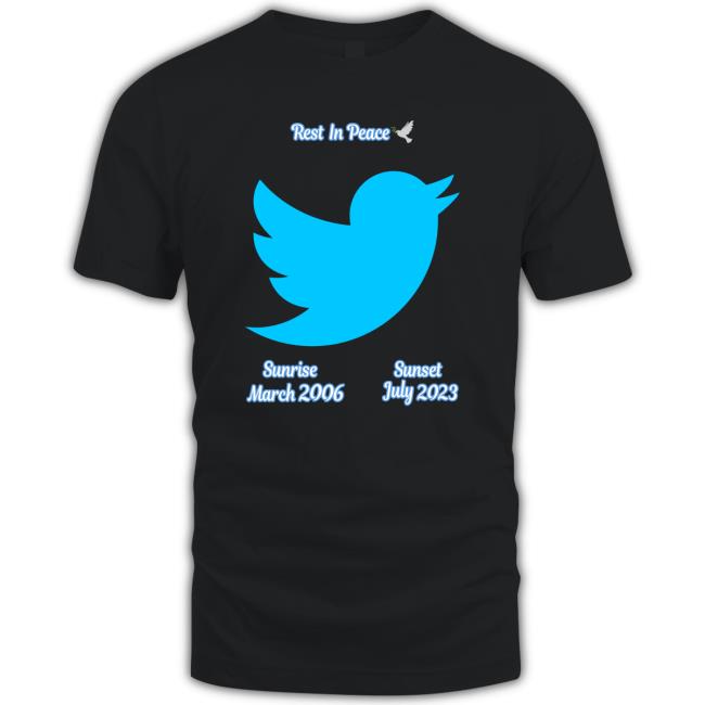 Rest In Peace Twitter Old Logo Long Sleeve T Shirt