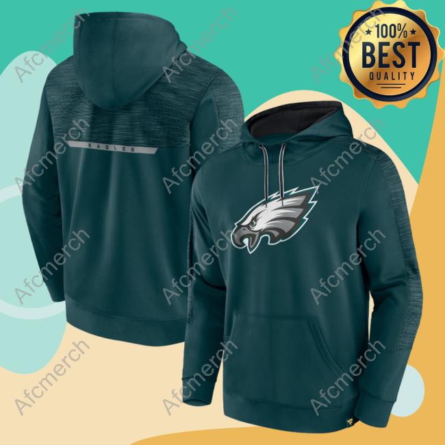 Official PhiladelphiaEagles Clothing Merch Store Shop Fanatics Branded Midnight Green Philadelphia Eagles Defender Evo Pullover Sweatshirt