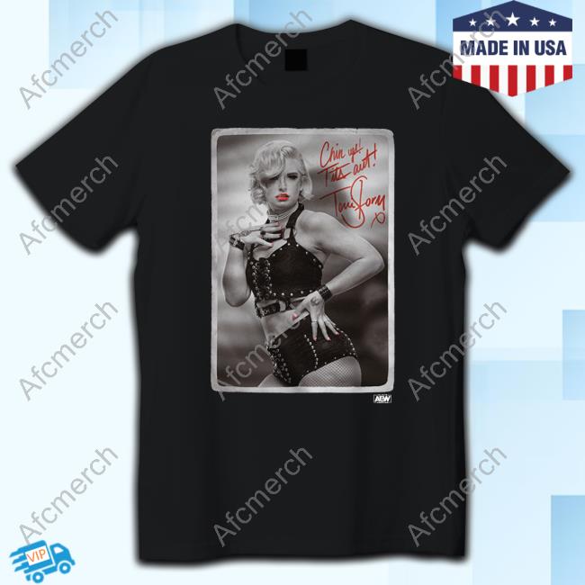 Official Aew Toni Storm Chin Up Tits Out Tee
