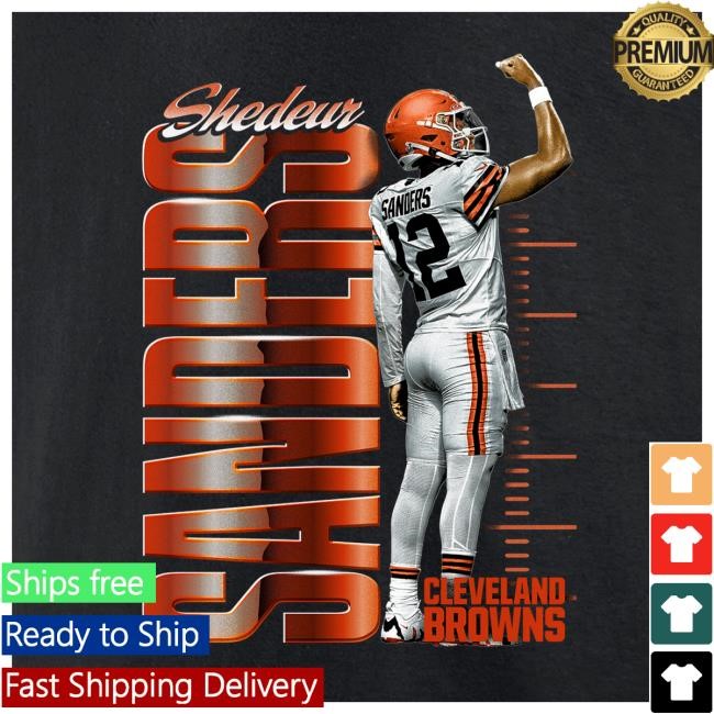 Official Men's Shedeur Sanders Black Cleveland Browns Celebration Top Shirt