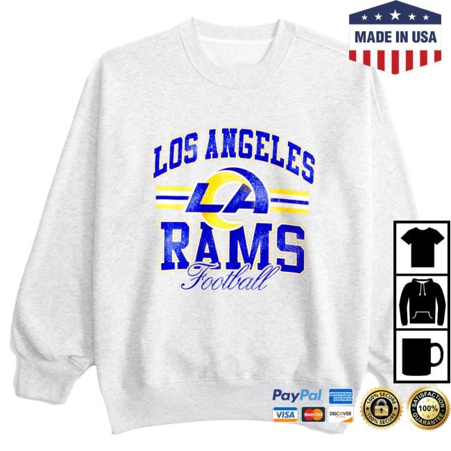 Official Abercrombie And Fitch Apparel Los Angeles Rams Vintage Sunday Crew Neck Sweatshirt NFL by Abercrombie