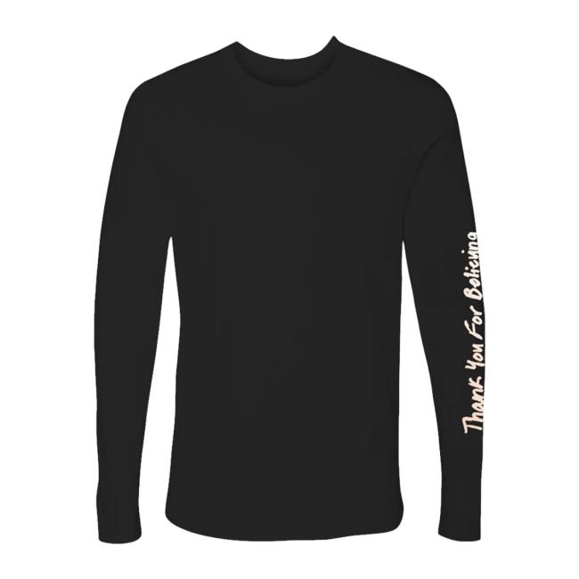 Official Toosii Merch Thank You For Believing Long Sleeve T Shirt
