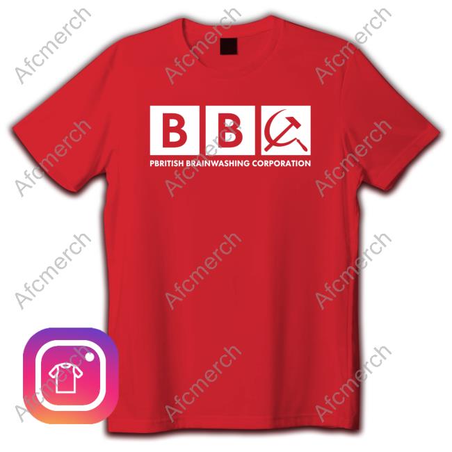 Official Paul Golding Bbc Pbritish Brainwashing Corporation Shirt Hammer And Sickle Icon