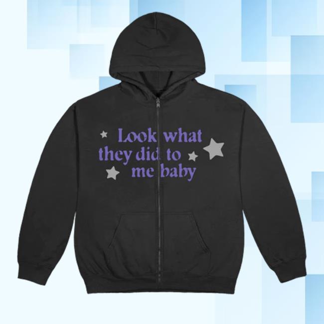Official Daniel Caesar Merch Superpowers World Tour Look What They Did To Me Baby Zip Up Longsleeve