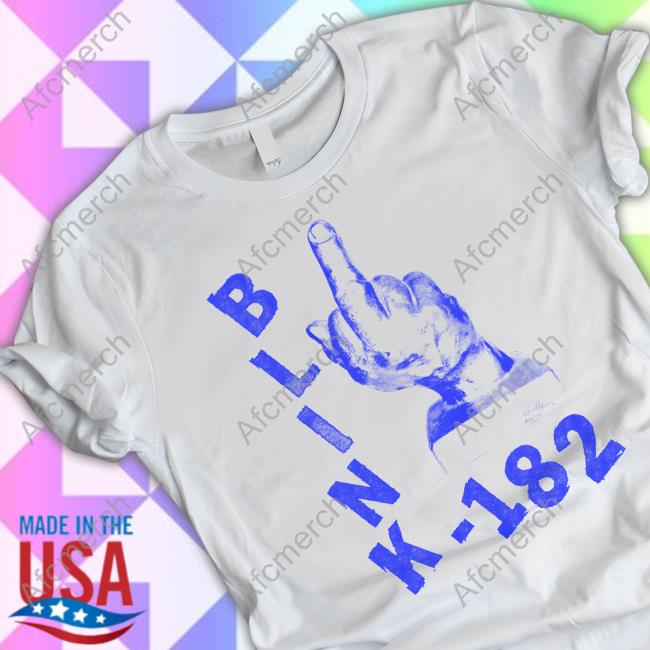 Blink 182 Merch Middle Finger Tee Shirt