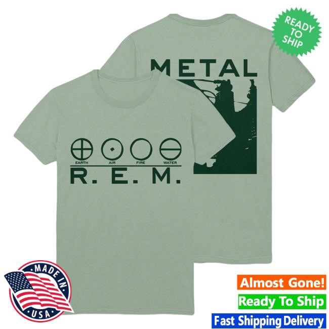 Official R.E.M. Merch Store Elements New Tee (Sage)