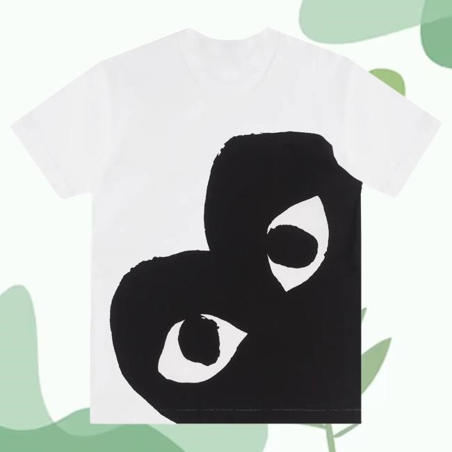 Official Forrest Comme Des Garcons Store Shop PLAY White Top Shirt with Black Corner Heart Comme des Garçons
