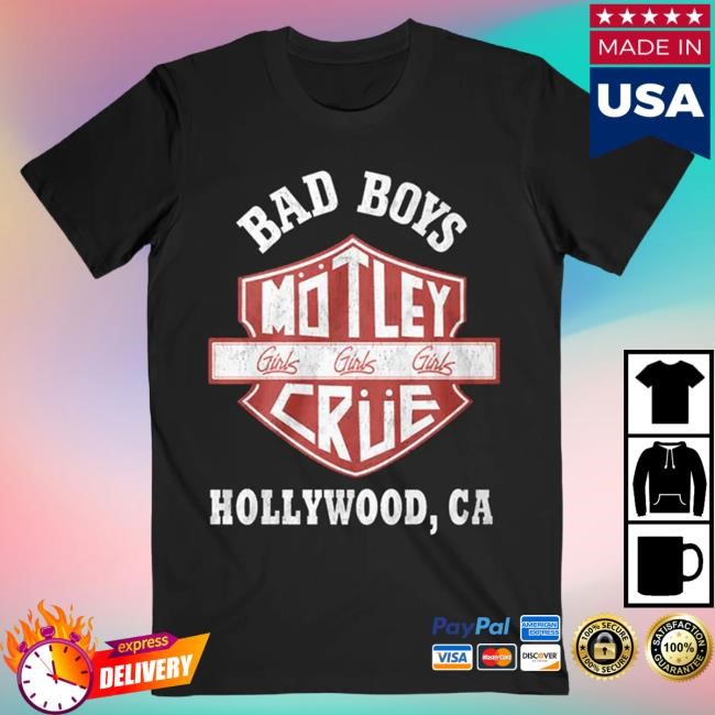 Official Motley Crue Merch Store Mötley Crüe Bad Boys Shirt