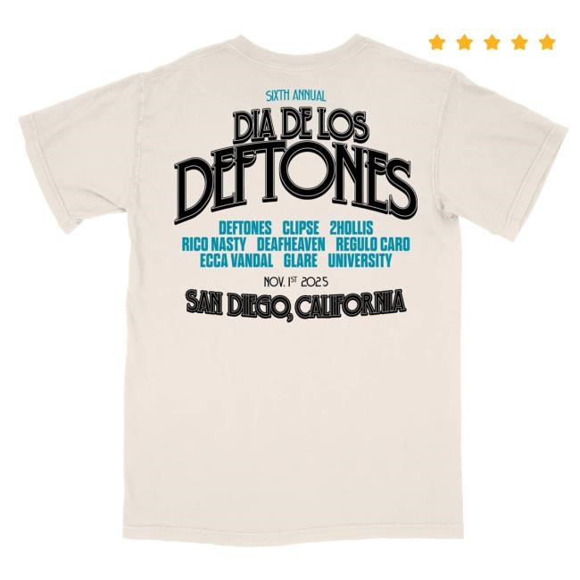 Official Deftones Merch Store Deftones Dove Line-Up T Shirt Deftones Shop