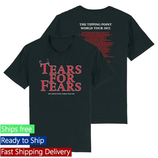 Official Tears For Fears 2022 Tour Black T-Shirt