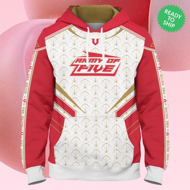 Army Of Five Pro Crew neck Sweatshirt Red/Gold