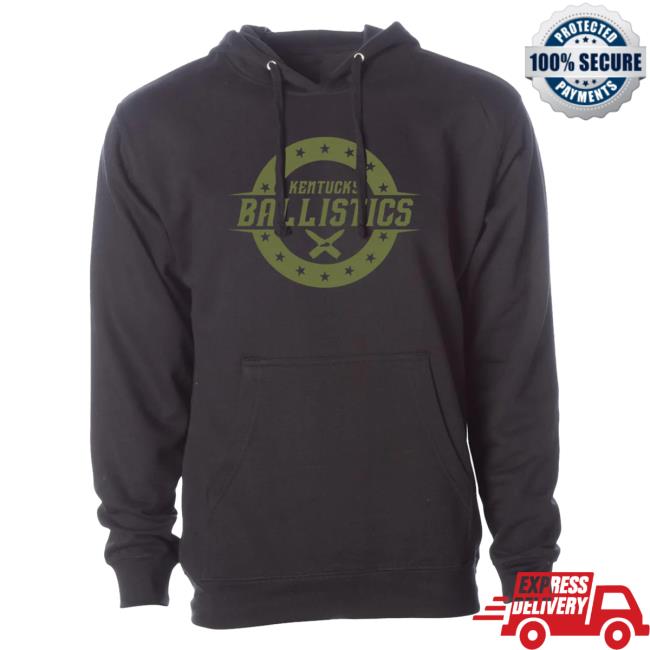 Official Kentucky Ballistics Merch KB Logo Hooded Sweatshirt Black Kentucky Ballistics Clothing Shop