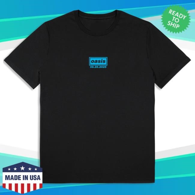 Official Oasis Tour Merch Live '25 Chicago Event Hot Shirt Black
