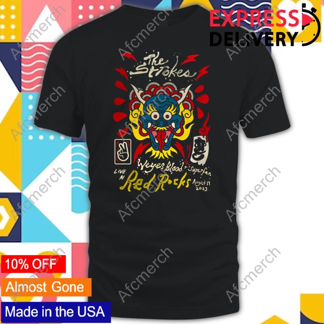 The Strokes Merch Red Rocks Shirt