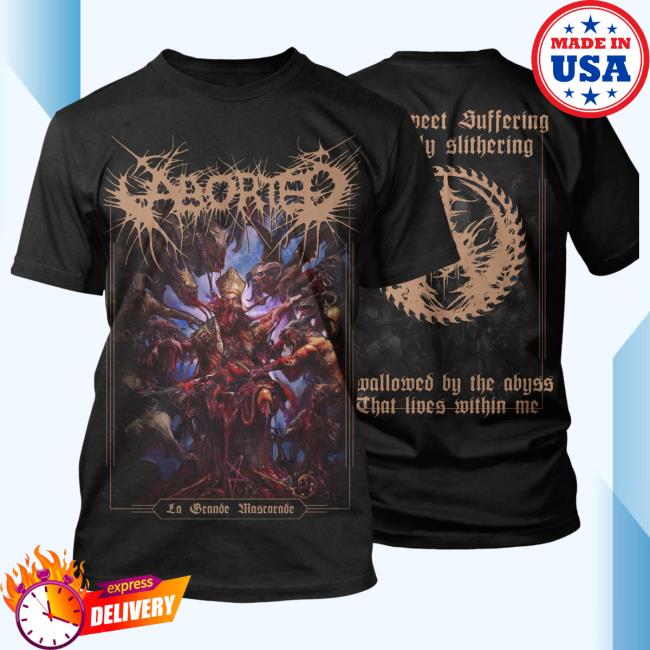 Official Indie Merch Store Shop Aborted "La Grande Mascarade" T-Shirt IndieMerchStore