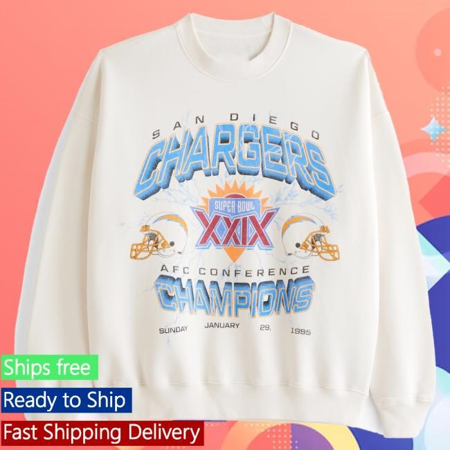 Official Abercrombie And Fitch Store Vintage 1994 Chargers Graphic Crewneck NFL by Abercrombie