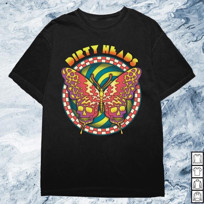 Dirty Heads Butterfly Skulls Tshirt Dirty Heads Merch Shop Official